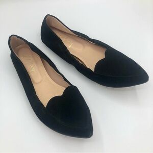 fs/ny Elegant Black Suede Women's Flats